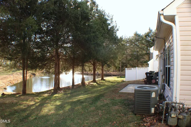 a view of a yard with porch