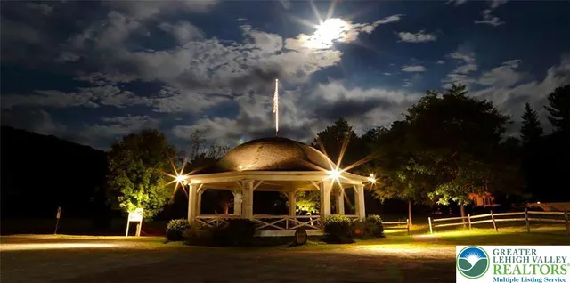 a view of a building with a pathway