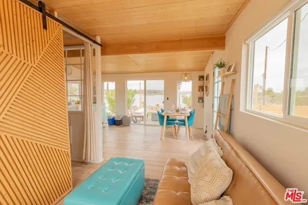 a very nice looking room with a large window
