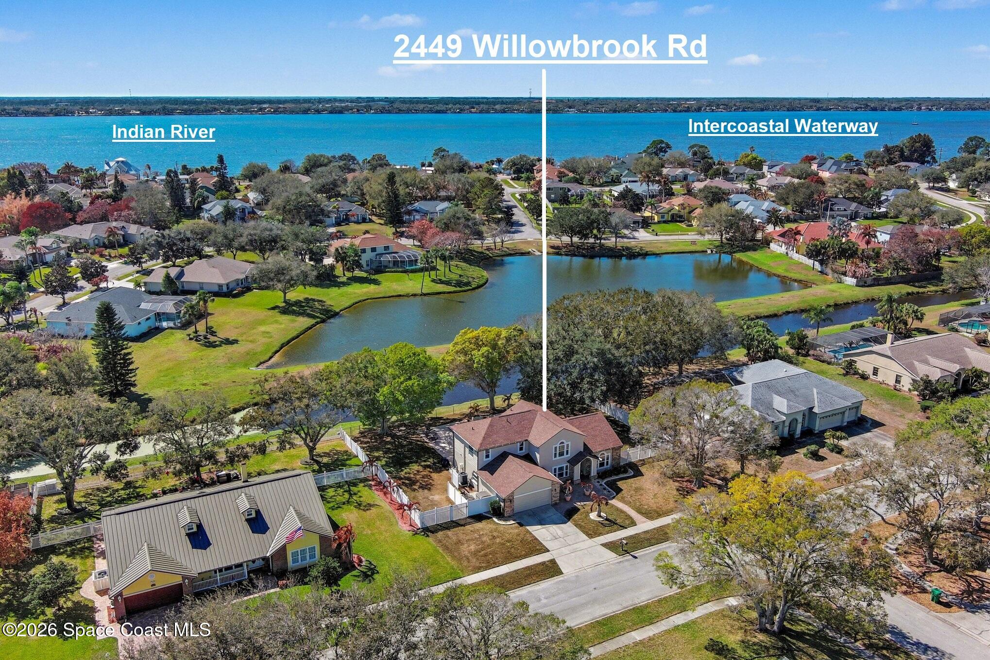 2449 Willowbrook Road Merritt Island, FL 32952 - Photo 16 of 41 Aerial 2