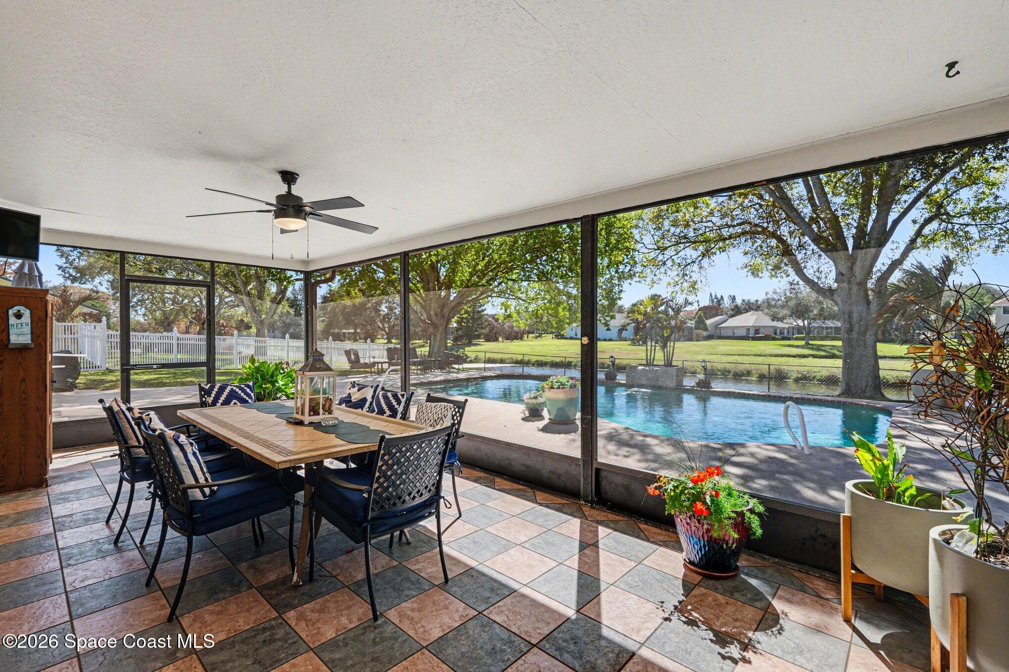 2449 Willowbrook Road Merritt Island, FL 32952 - Photo 31 of 41 Large Screen Enclosed Porch