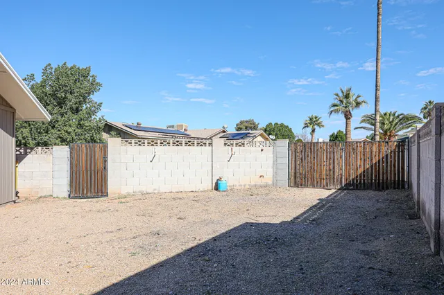 a backyard of a house