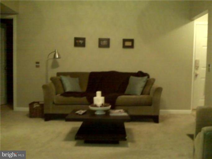 Vaulted ceiling with skylight.
