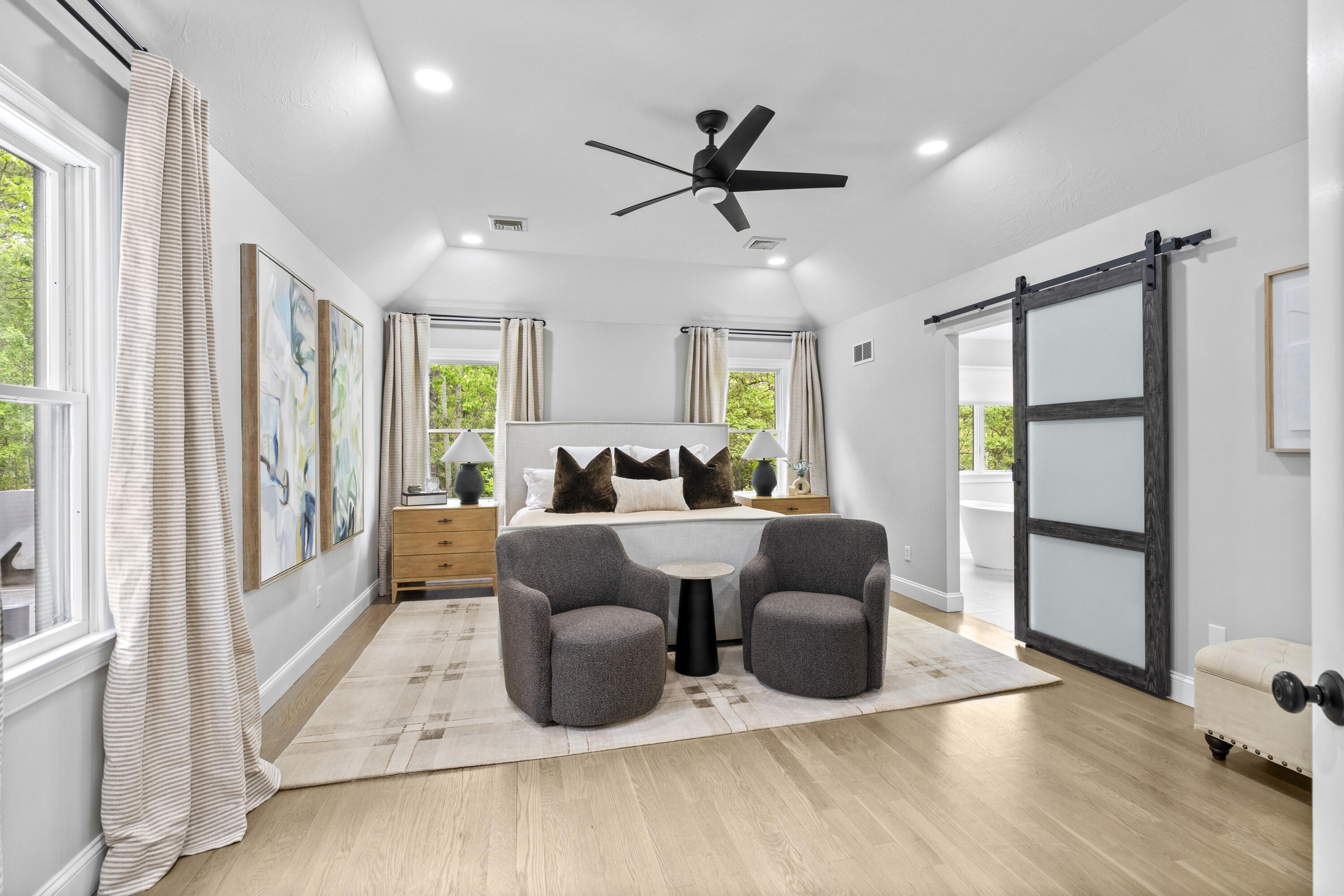 102 Cairn Ridge Road East Falmouth, MA 02536 - Photo 17 of 56 a living room with furniture window and a ceiling fan