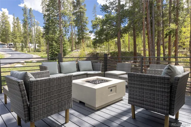 a view of outdoor space with seating area