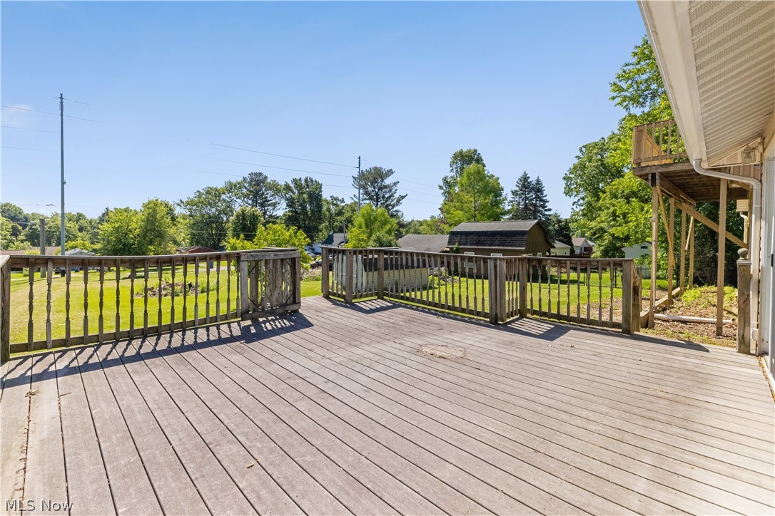 409 Edith Avenue Akron, OH 44312 - Photo 32 of 45 Spacious outdoor deck with wood flooring and matching wood railings