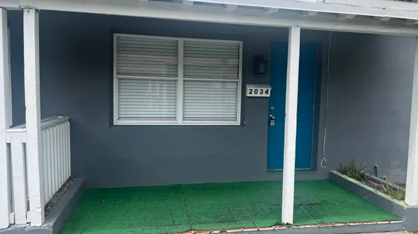 a view of an front door