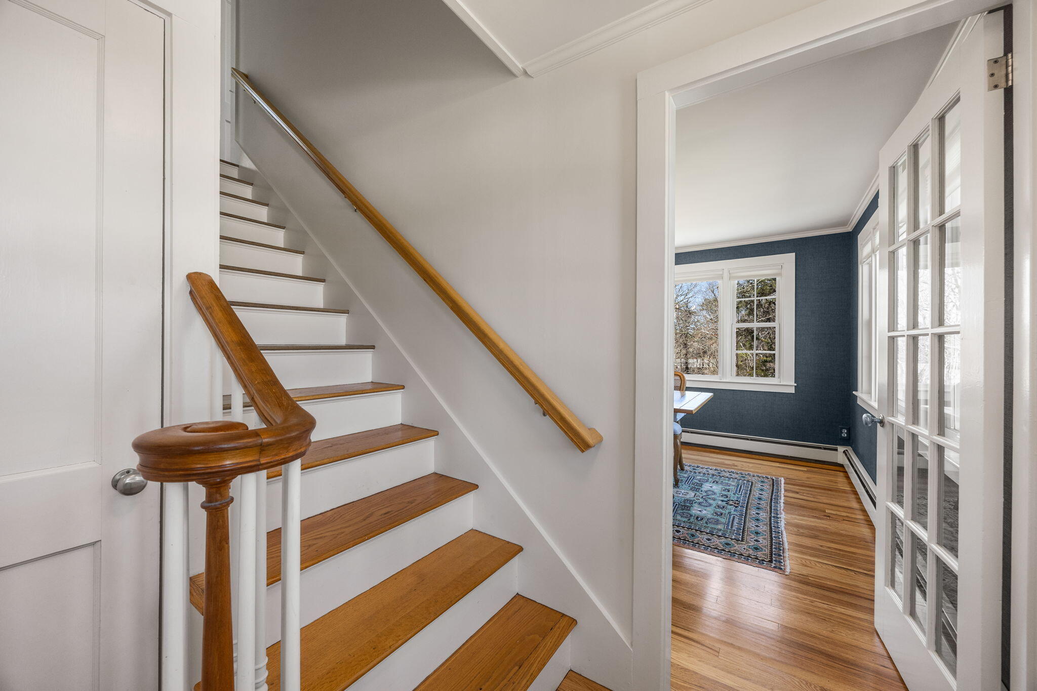 58 Stepping Stones Road Chatham, MA 02633 - Photo 20 of 52 a view of entryway with wooden floor and stairs