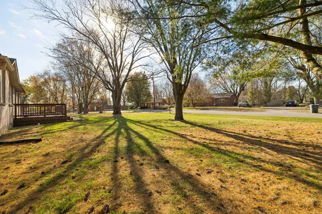 a view of a yard with an outdoor space
