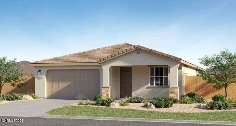 7297 Owl Creek Street, Unit HOMESITE 2517 Reno, NV 89521 - Photo 1 of 1 a front view of a house with a yard and garage