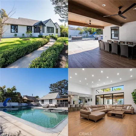 a view of a yard and a patio