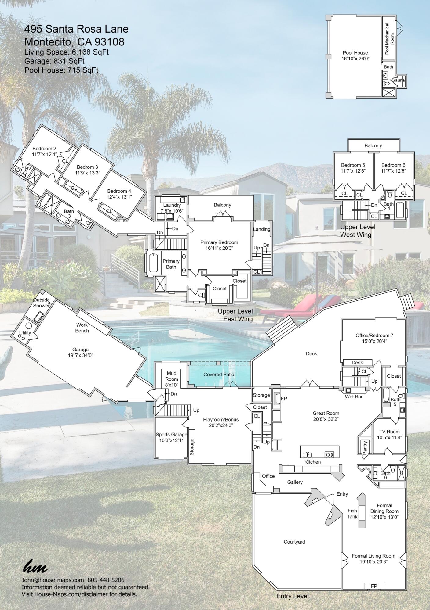 495 Santa Rosa Lane Montecito, CA 93108 - Photo 36 of 36 495 Santa Rosa Floor Plan JPEG File