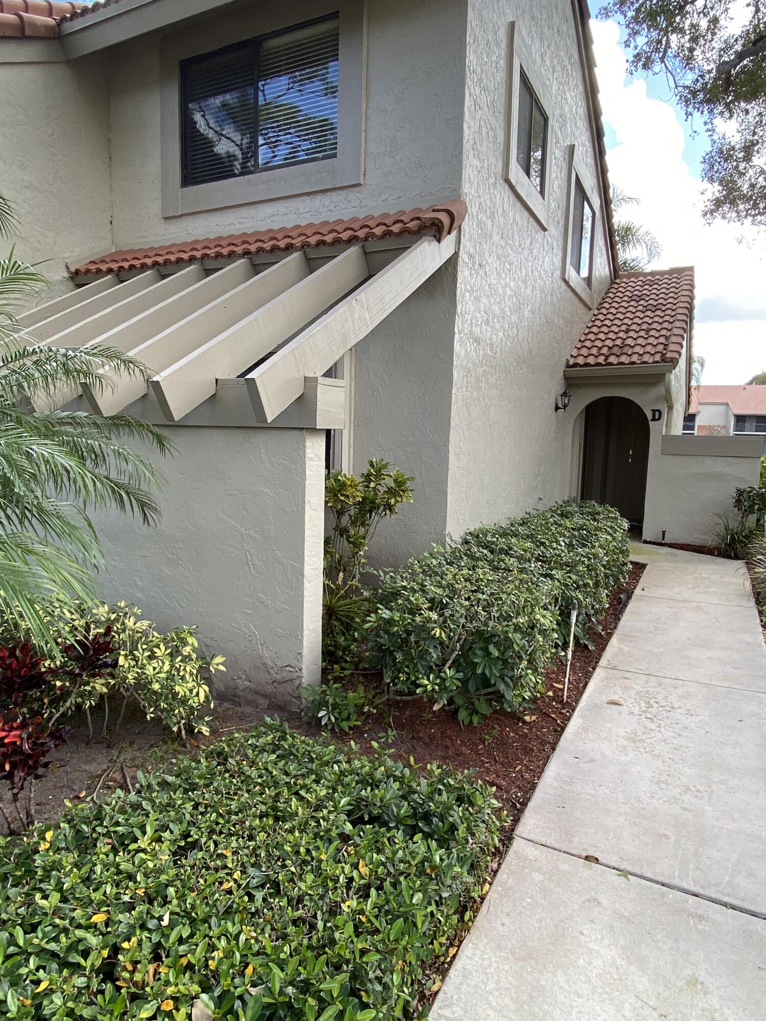 a front view of a house with entryway