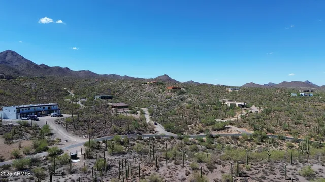a view of a house with a mountain view
