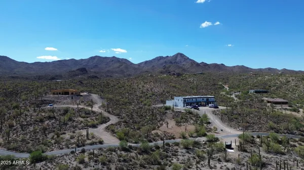 a view of an outdoor space and mountain view