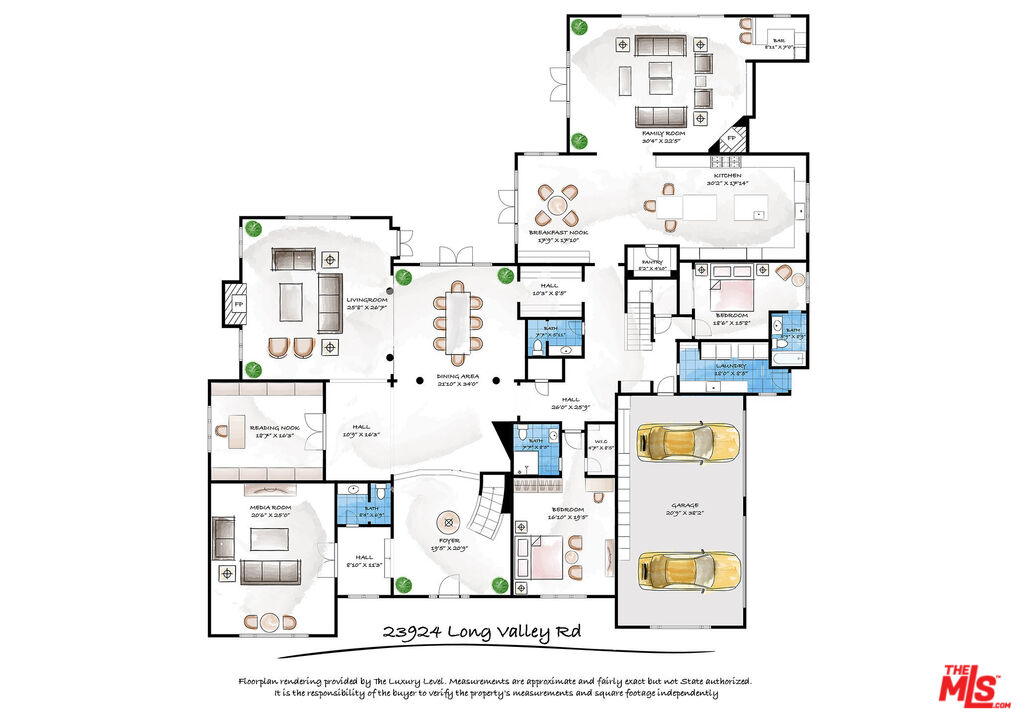 23924 Long Valley Road Hidden Hills, CA 91302 - Photo 43 of 46 a picture of a floor plan