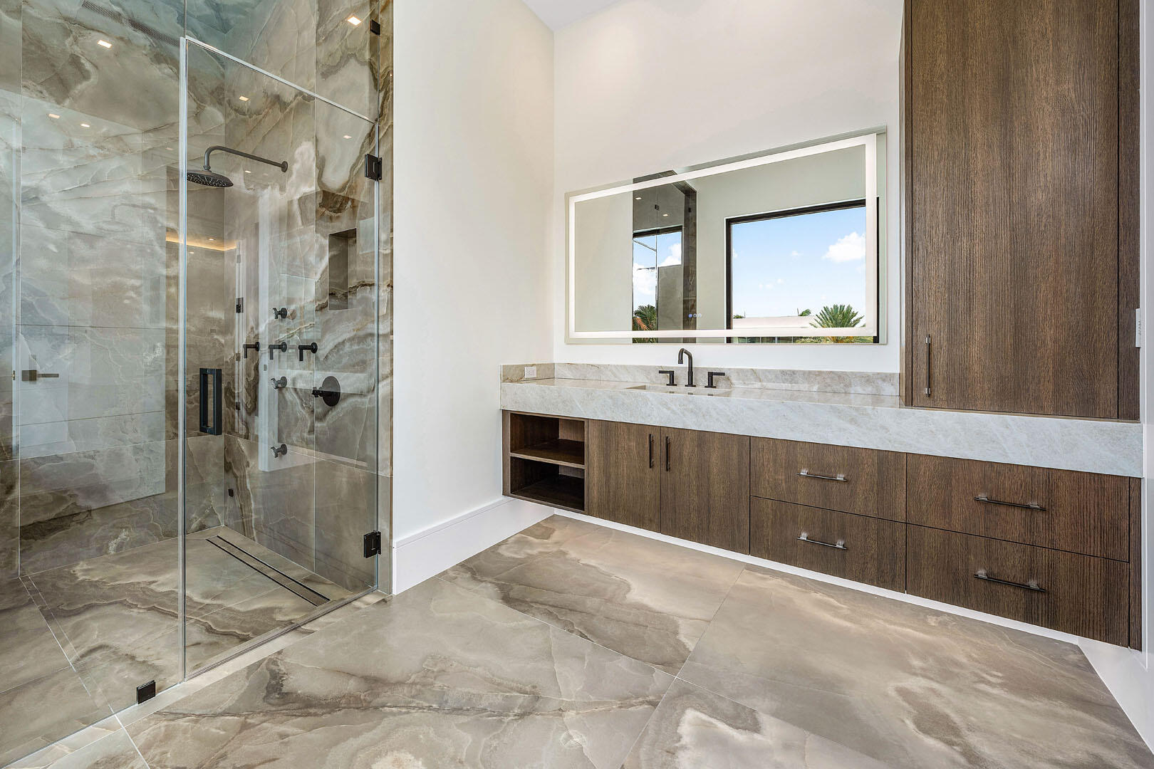 191 Coconut Palm Road Boca Raton, FL 33432 - Photo 49 of 81 a spacious bathroom with a double vanity sink mirror and shower