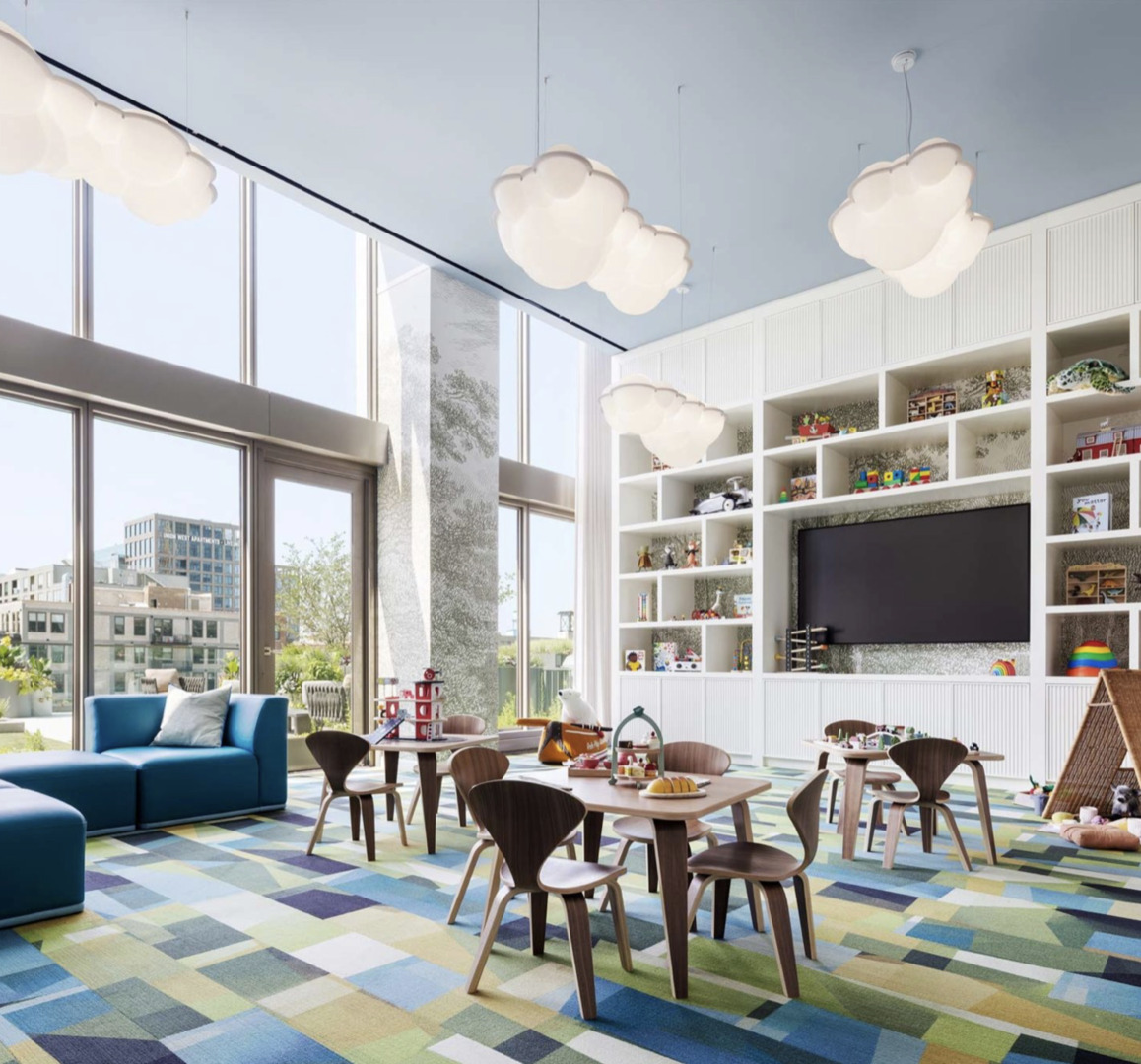 164 North Peoria Street, Unit 1106 Chicago, IL 60607 - Photo 12 of 13 a living room with furniture a rug and a large window