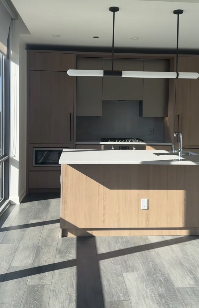 164 North Peoria Street, Unit 1106 Chicago, IL 60607 - Photo 3 of 13 a kitchen with a refrigerator and a sink