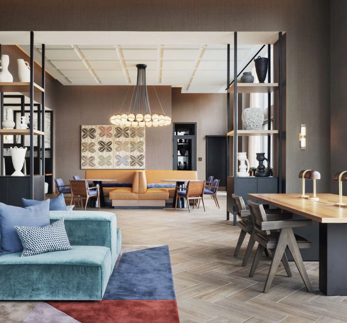 164 North Peoria Street, Unit 1106 Chicago, IL 60607 - Photo 8 of 13 a living room with fireplace furniture and a large window