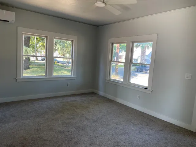 an empty room with a window