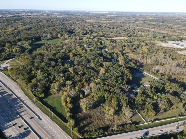 an aerial view of multiple house