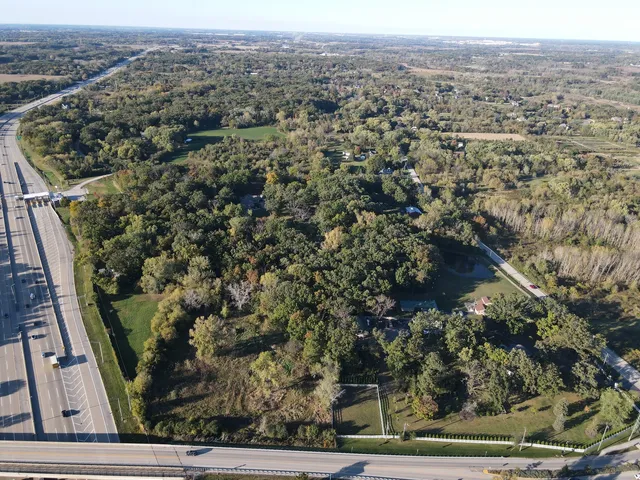 an aerial view of multiple house