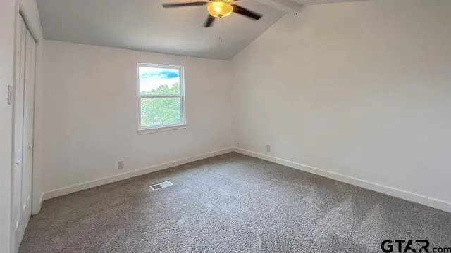 an empty room with a window