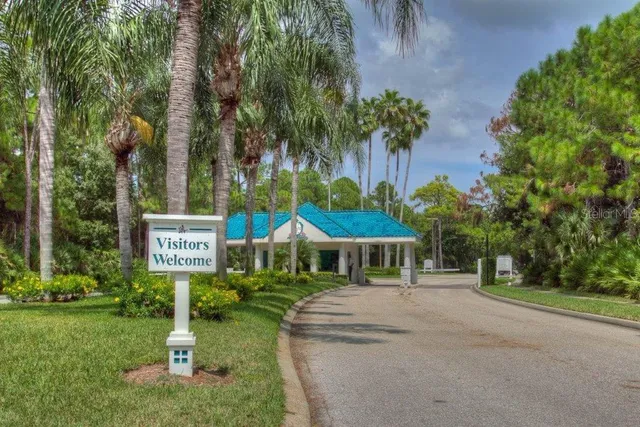 a childrens park with lots of trees and plants