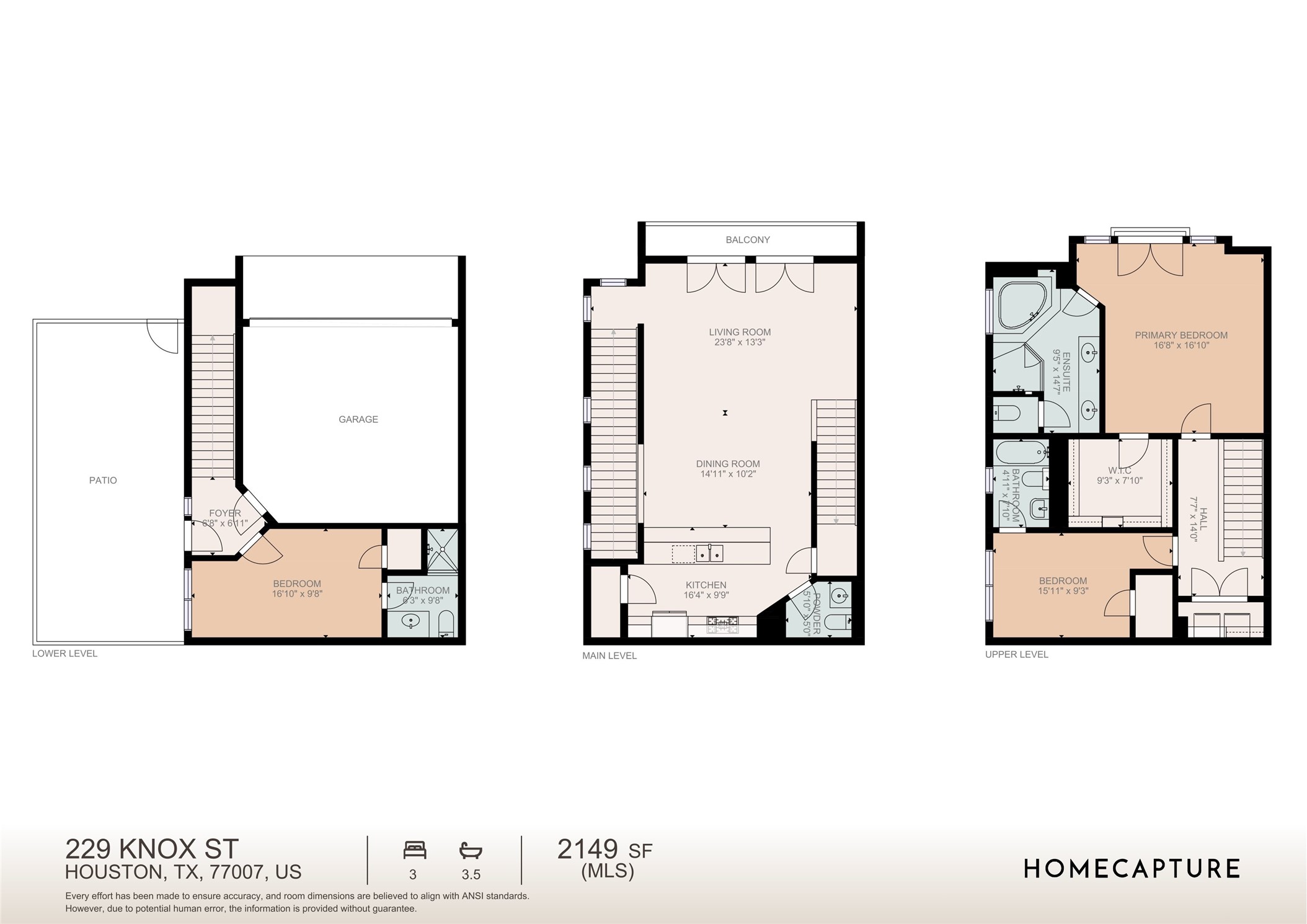 229 Knox Street Houston, TX 77007 - Photo 33 of 33 a picture of floor plan