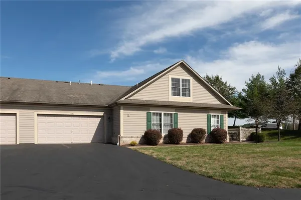 a front view of a house