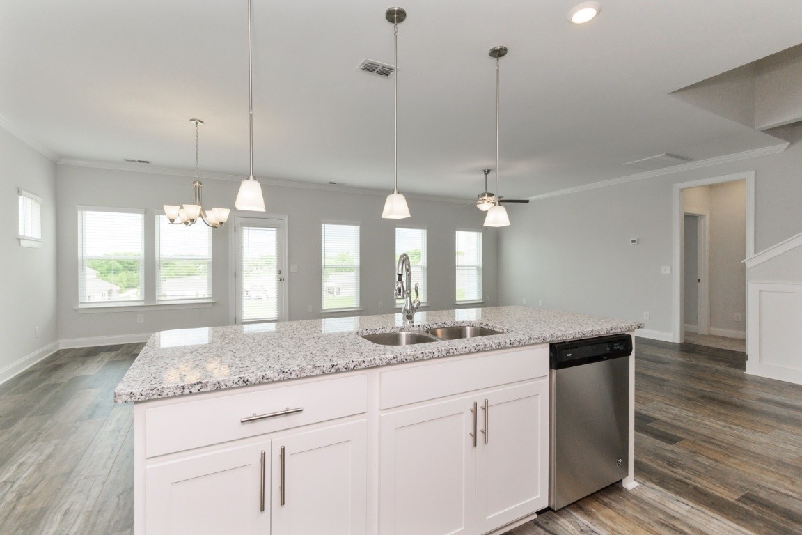 626 Castle Road Mount Juliet, TN 37122 - Photo 9 of 29 a bathroom with a granite countertop sink a toilet and a large mirror