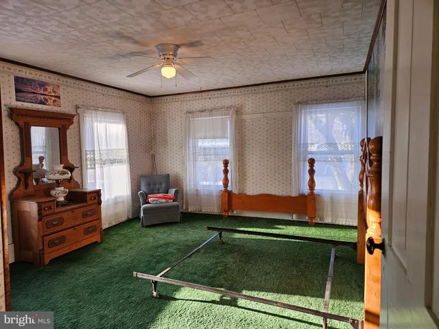 a living room with yard