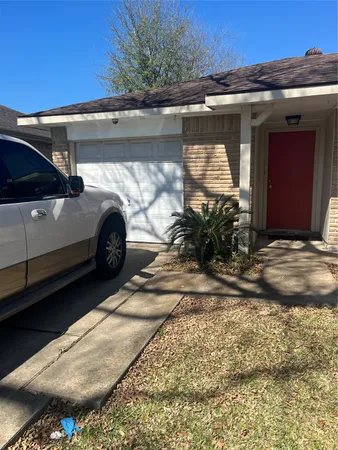 a view of car parked in garage