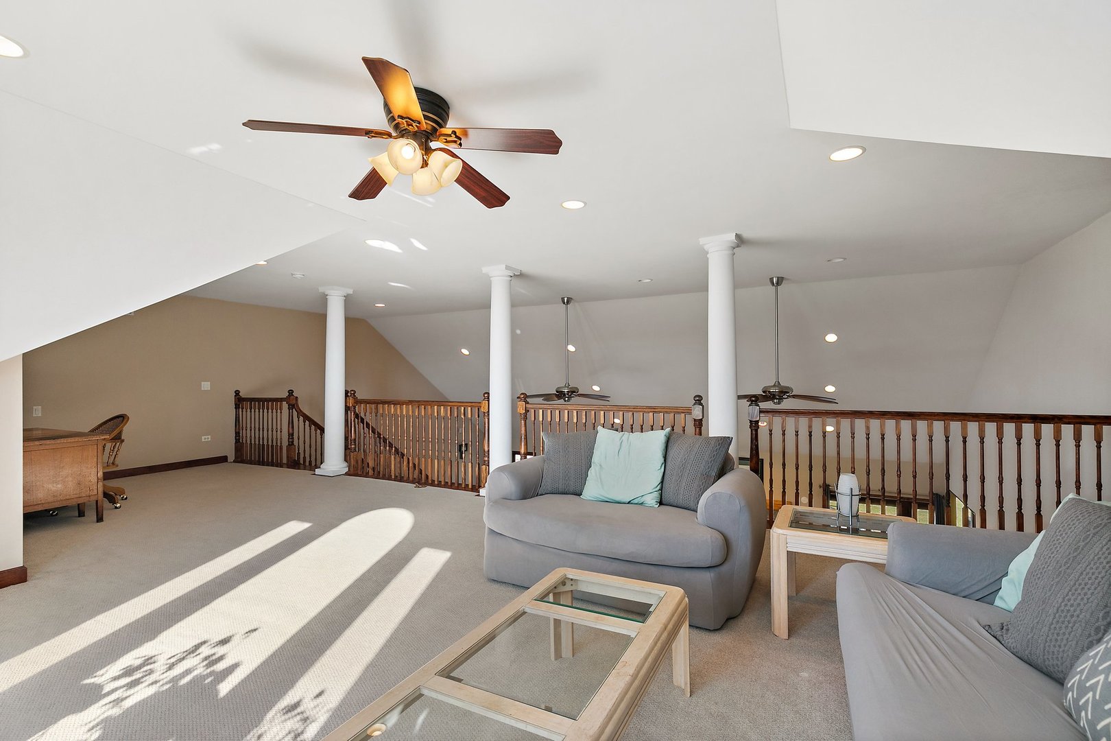 550 Maplewood Road Somonauk, IL 60552 - Photo 23 of 91 a living room with furniture and a ceiling fan