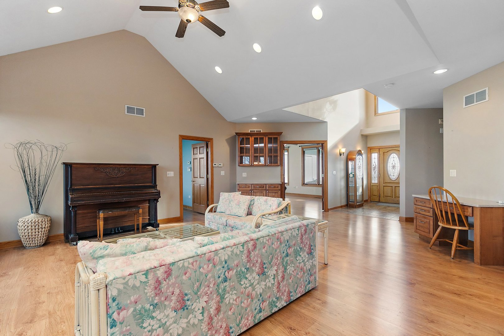 550 Maplewood Road Somonauk, IL 60552 - Photo 42 of 91 a living room with furniture and a flat screen tv