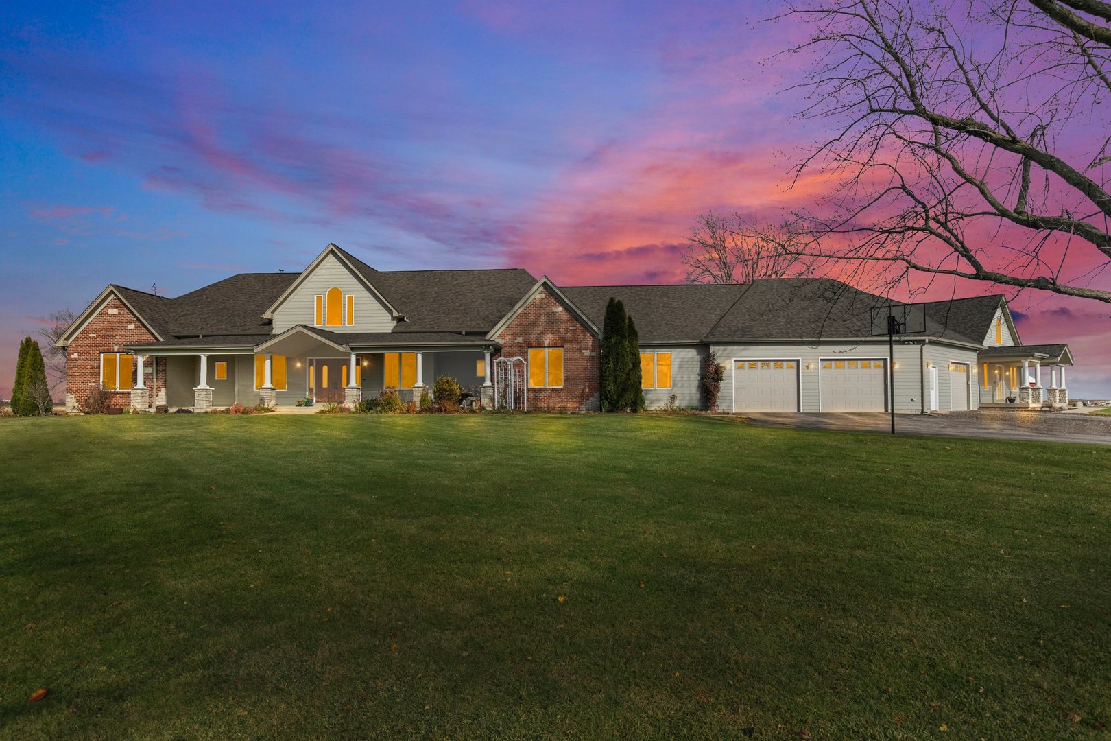 550 Maplewood Road Somonauk, IL 60552 - Photo 91 of 91 a view of a big house with a big yard and large trees