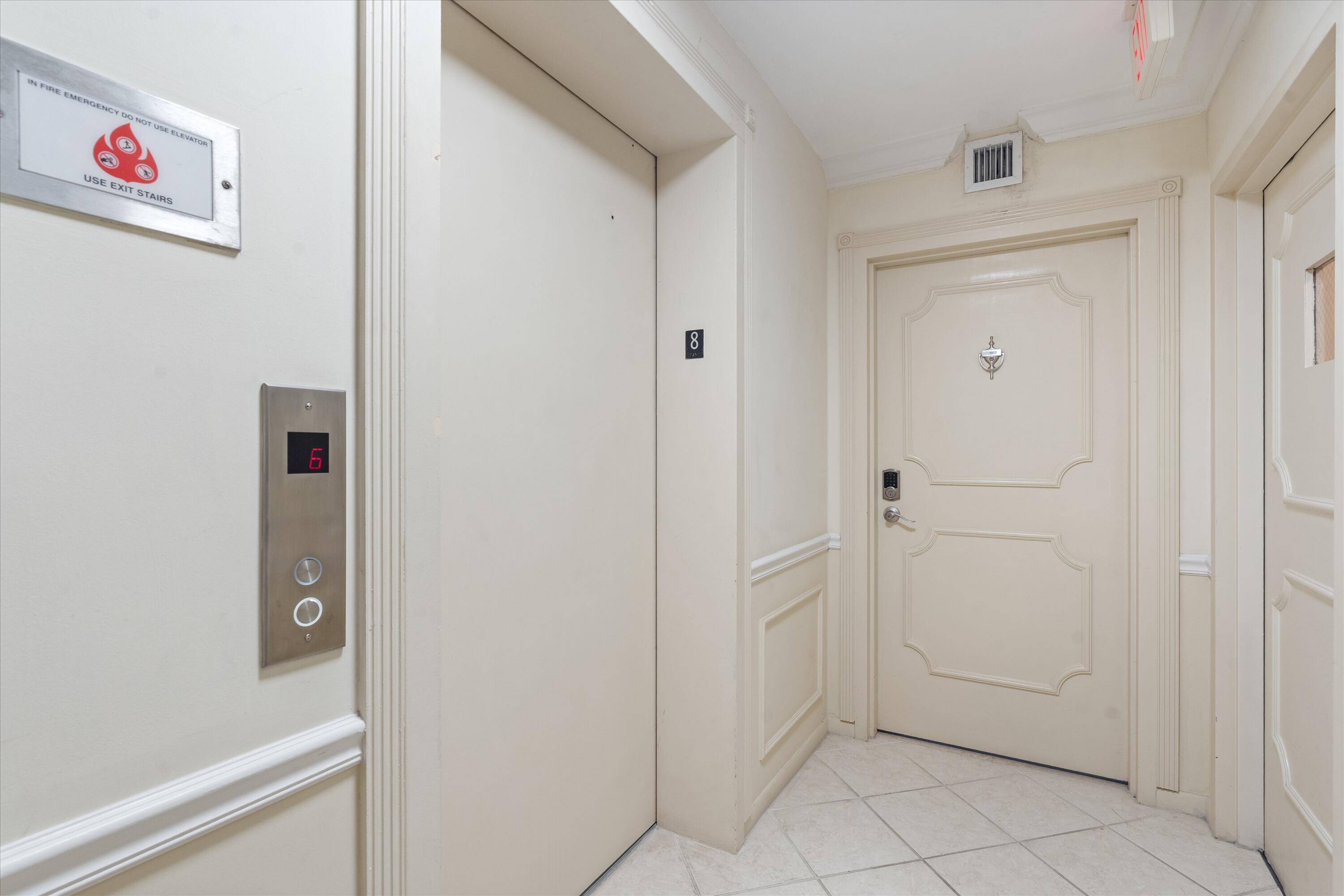 4301 North Ocean Boulevard, Unit 802 Boca Raton, FL 33431 - Photo 19 of 19 Entry - Semi-Private Elevator