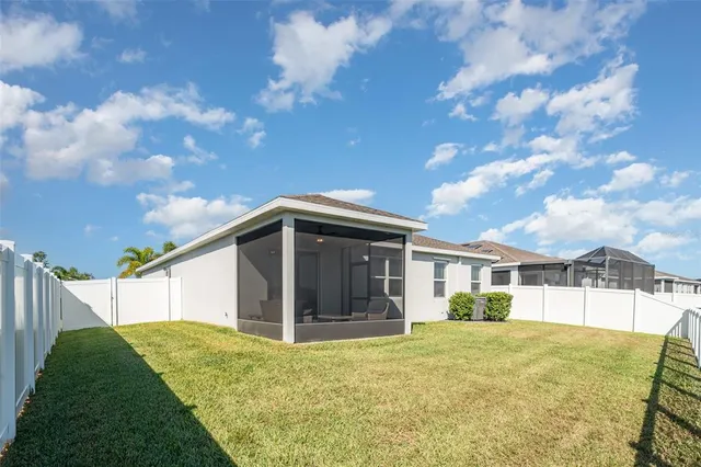 a view of a house with a backyard