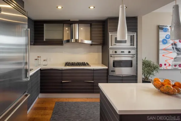 a view of a city with tall buildings