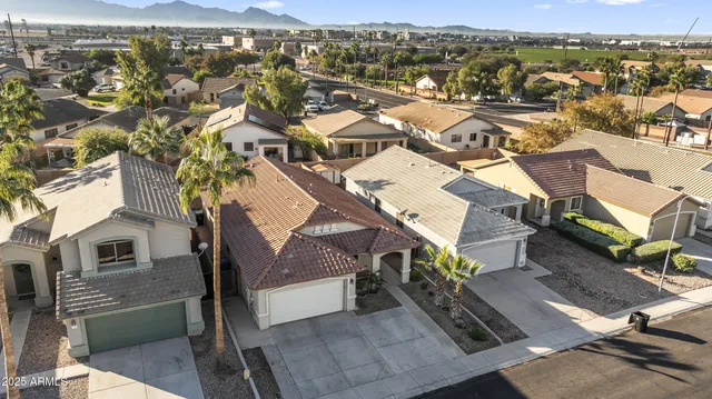 an aerial view of multiple house