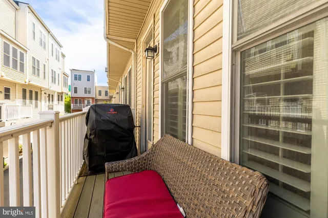 a view of a balcony and a window