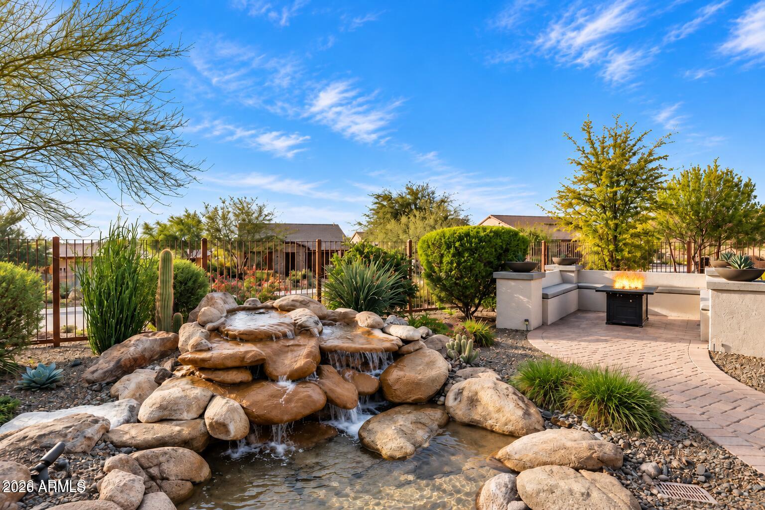 3385 Rising Sun Ridge Wickenburg, AZ 85390 - Photo 26 of 35 Beautiful pond water feature
