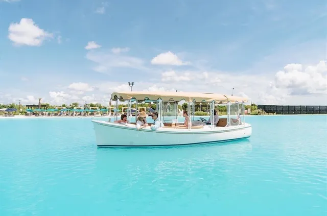 a view of a lake with a ocean view