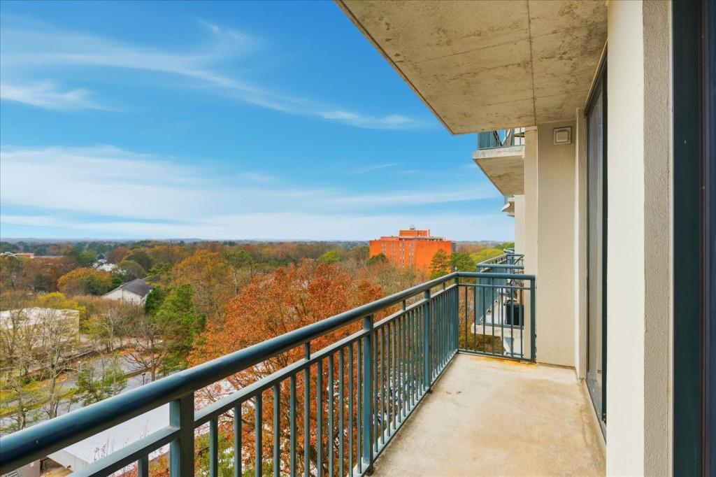 3040 Peachtree Road Northwest, Unit 805 Atlanta, GA 30305 - Photo 22 of 36 a view of a balcony with ocean view