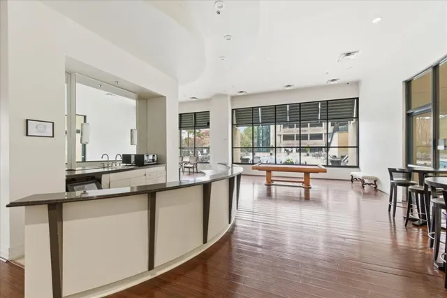 a kitchen with lots of counter top space