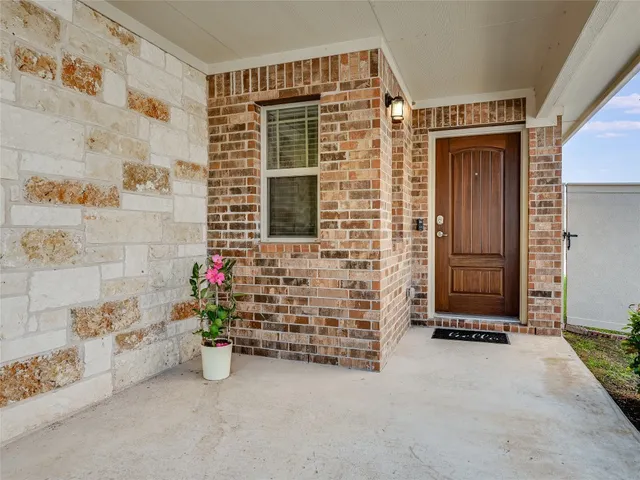 a view of front door of house