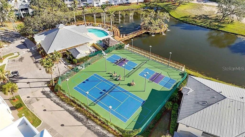 Undisclosed Address Osprey, FL 34229 - Photo 39 of 39 an aerial view of a pool patio swimming pool and outdoor seating