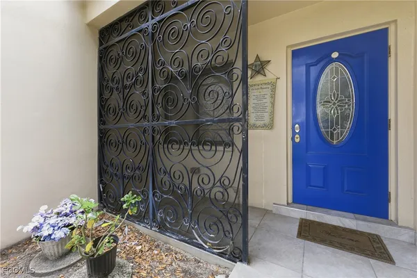 a front view of a door and wooden floor