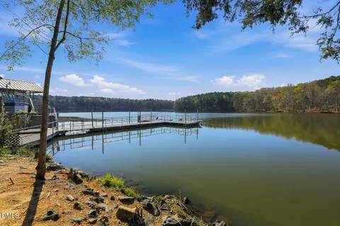 a view of a balcony with lake